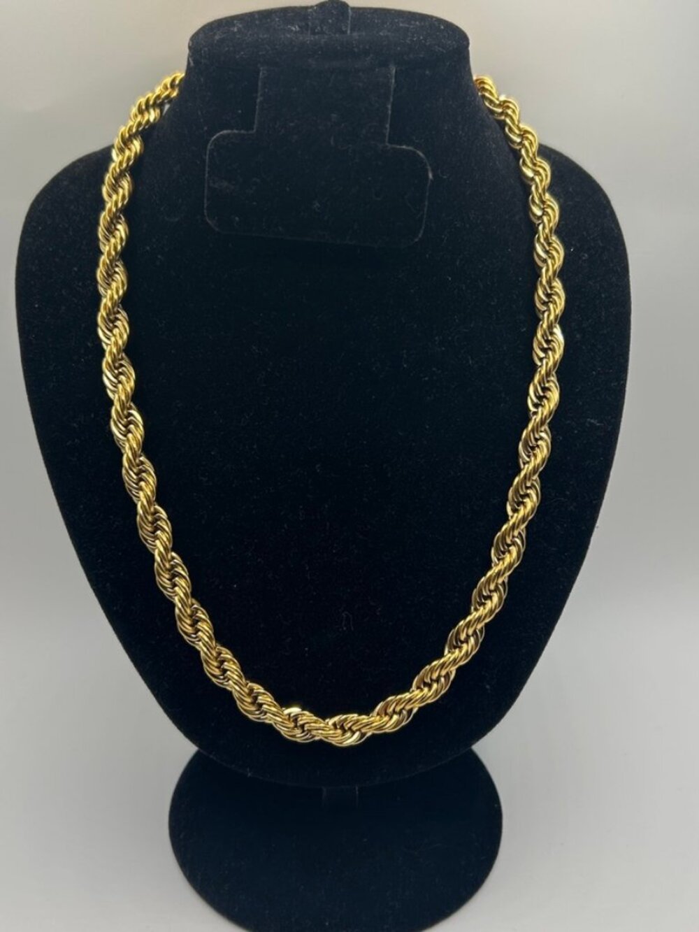 Mens 10mm Rope Chain Real Gold Plated 22 Inch Thick Hip Hop Twisted Statement